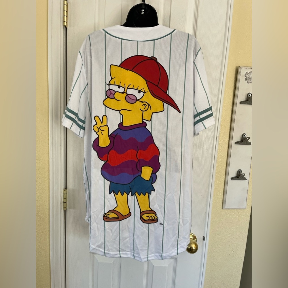 NWT Lisa Simpson Baseball Jersey Medium
